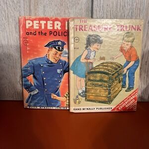 Vtg Rand McNally Elf Books The Treasure‎ Trunk 1967 Peter Pat and the Policeman